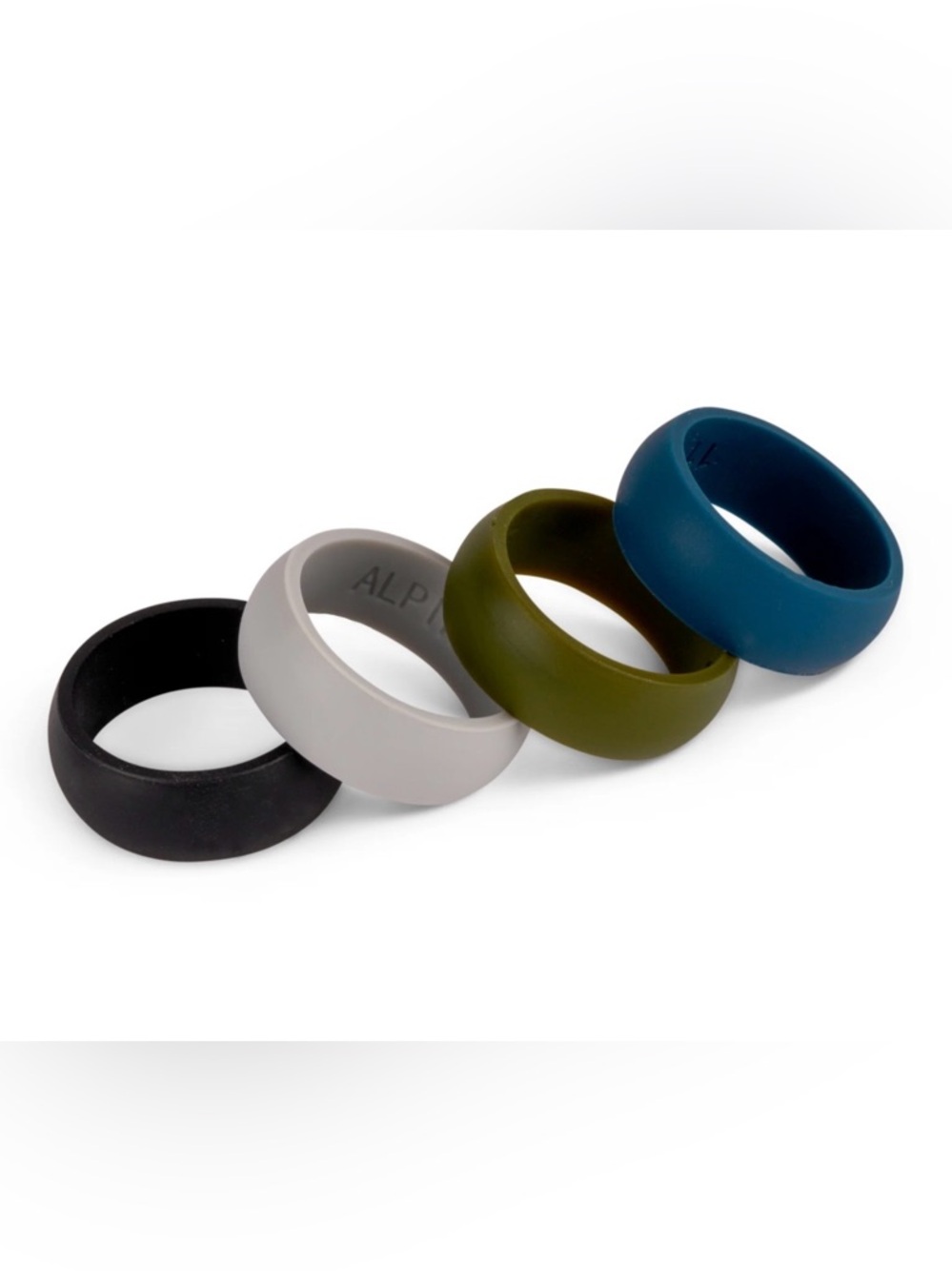 Silicone Stackable Rings - Black, Gray, Olive, Teal